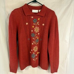 Alfred Dunner Women's Red Sweater